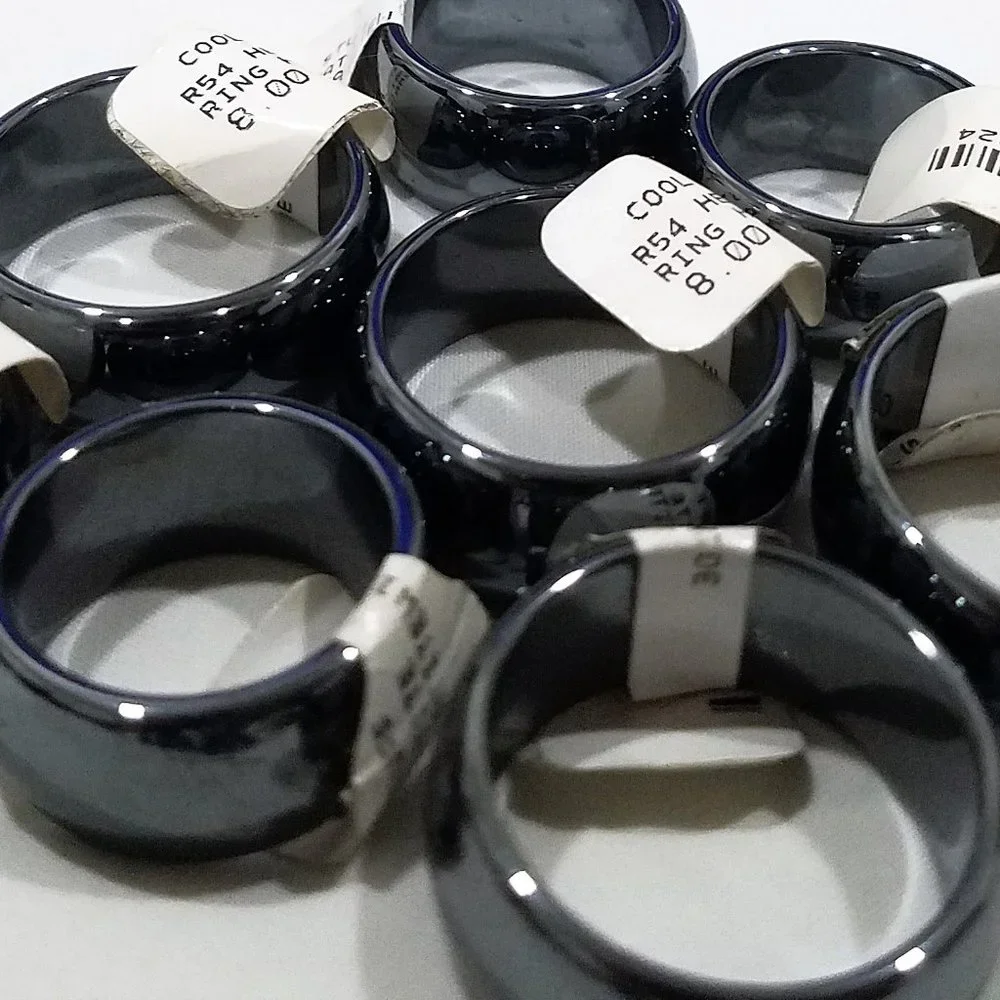 100 RINGS Resale Bundle mixed stone glass hematite stainless enamel mix sizes